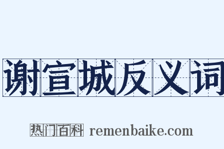 谢宣城反义词是什么意思的图片